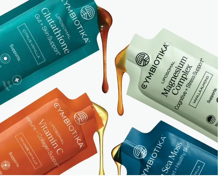 E+ROSE supplements — Cymbiotika liposomal products curated by our Registered Dietitian founder